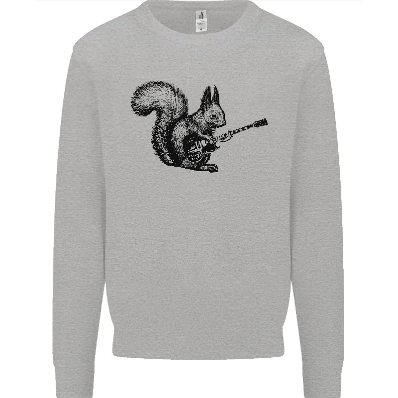 contemporary fitness sweatshirtA Squirrel Playing the Guitar Mens Sweatshirt Jumper