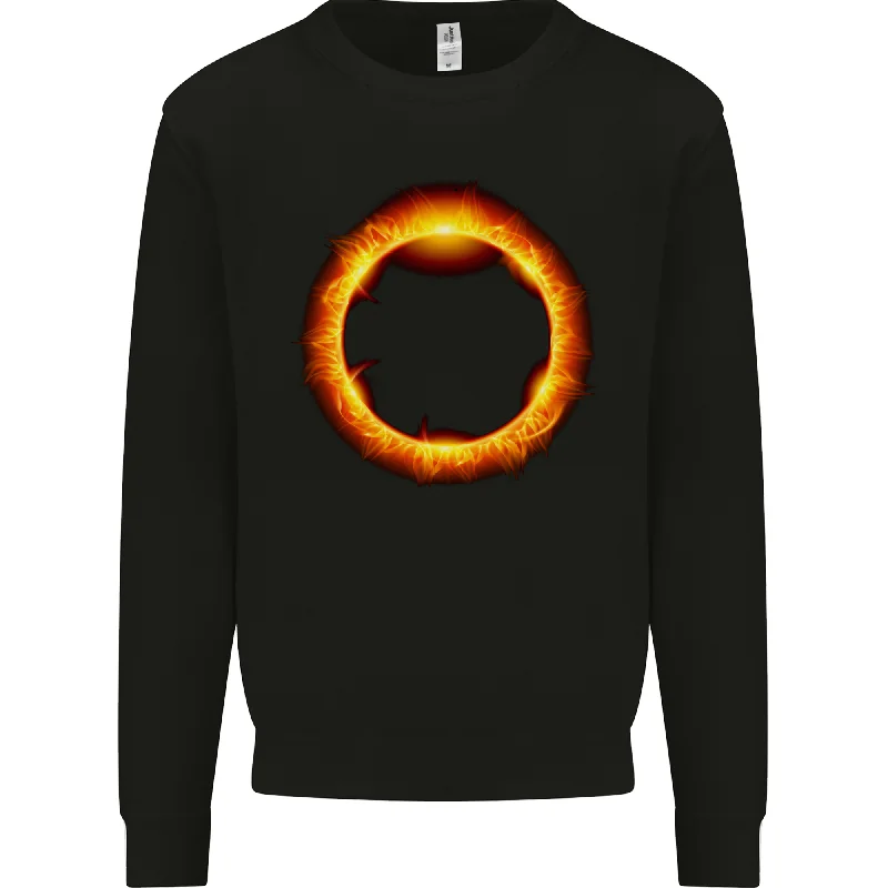 trendy gym wear hoodieA Solar Eclipse Mens Sweatshirt Jumper