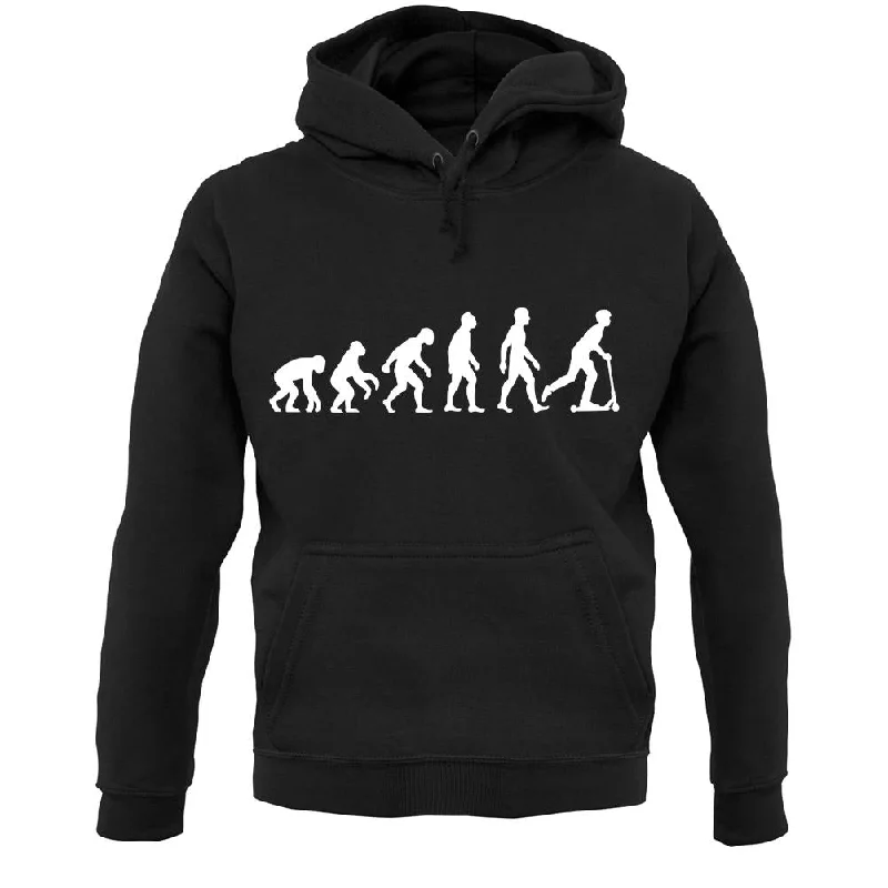 Evolution Of Man Micro Scooter Rider Unisex Hoodie