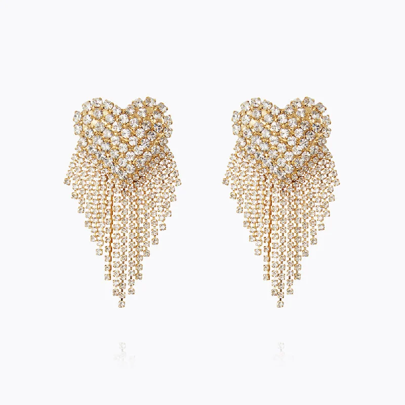 Caroline Svedbom Cordelia Earrings Gold Crystal