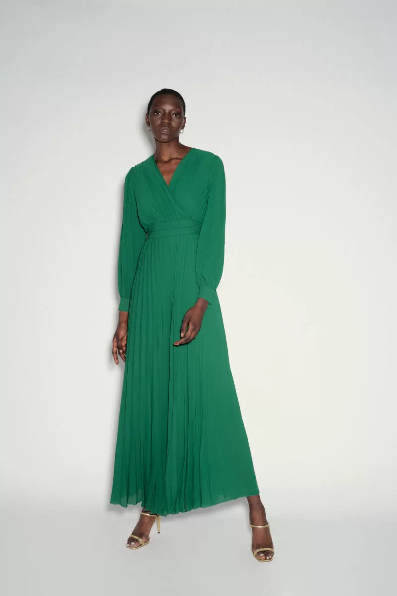 KAOS Hai Cercato Green Pleated Jumpsuit