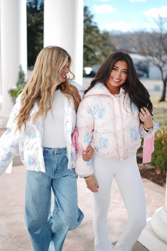 Pretty In Floral Puffer Jacket