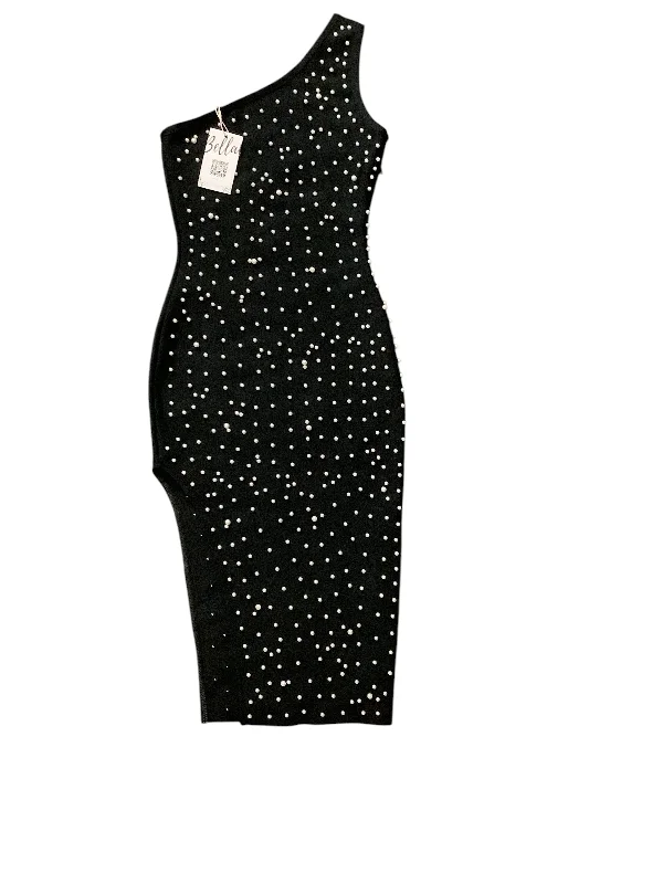 Dress Party Midi By Clothes Mentor In Black, Size: M