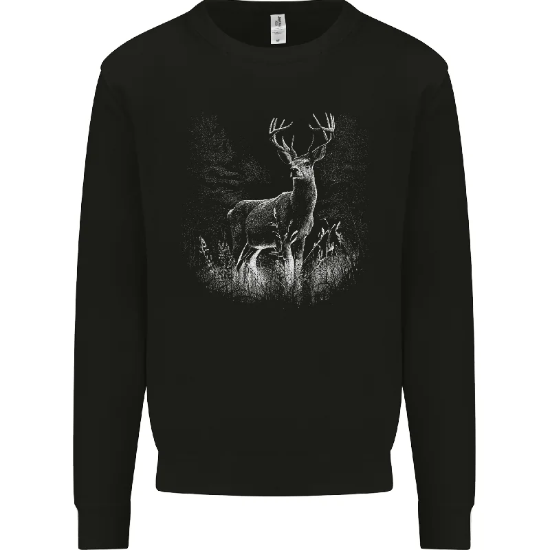 long-sleeve athletic hoodieA Stag Deer Mens Sweatshirt Jumper