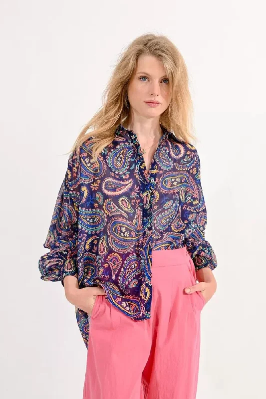 Molly Bracken Loose Fitting Paisley Shirt