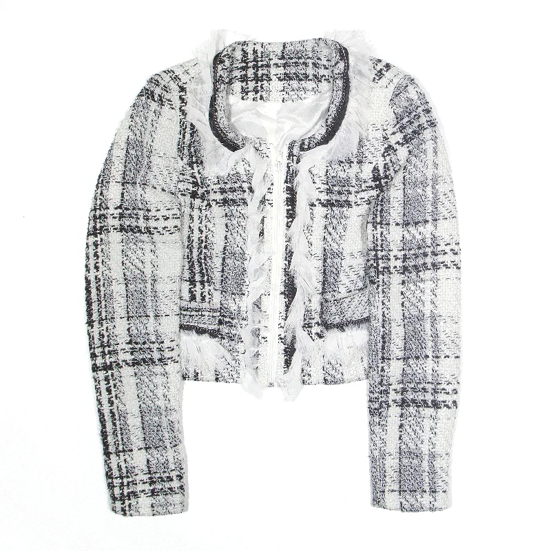 ZEBRA Jacket White Check Womens S