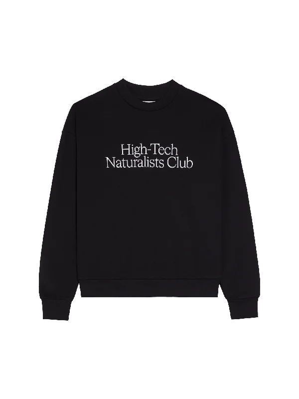 Womens High-Tech Naturalists Club Sweatshirt—black