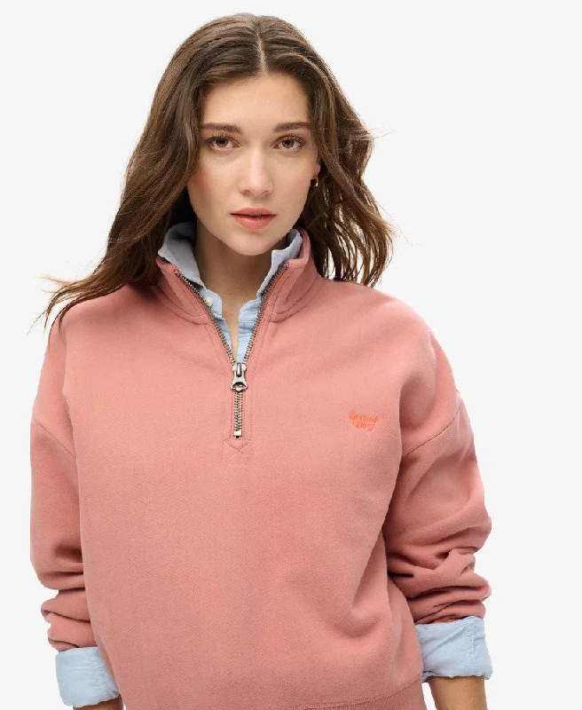 Essential Half Zip Sweatshirt | Ash Rose