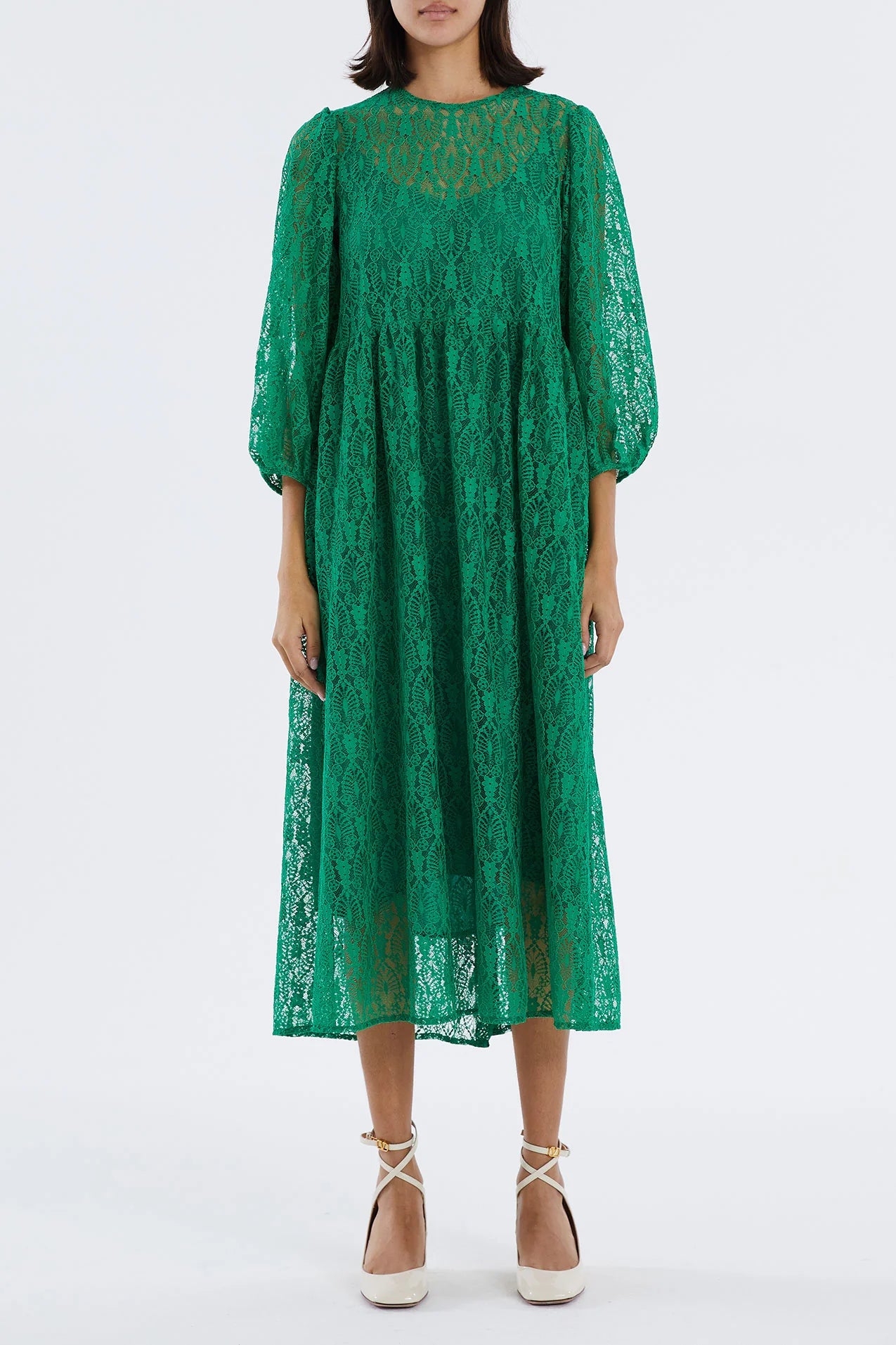 Lollys Laundry Forest Green Marion Dress