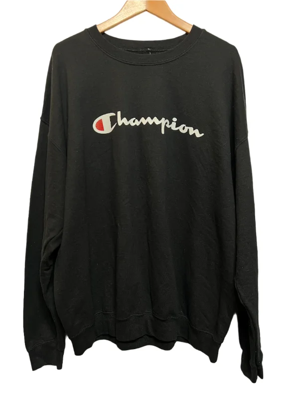 fashionable workout wearChampion Mens Black Sweatshirt (Size XL)