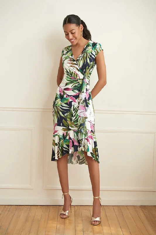 Joseph Ribkoff Tropical Wrap Dress