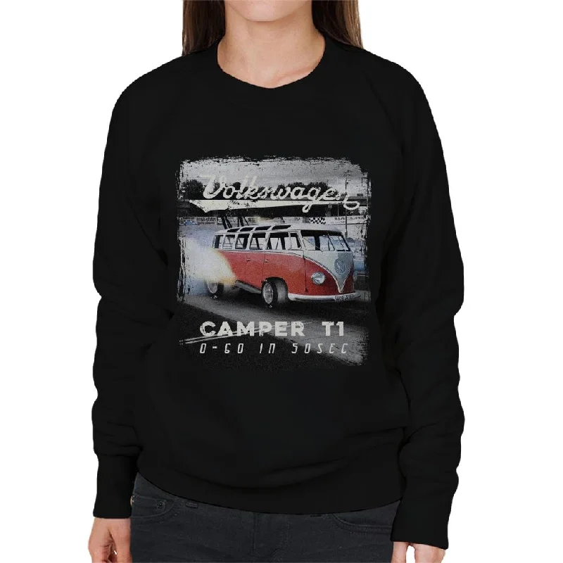 slim fit workout hoodieVolkswagen Type 3 Dragster Camper T1 Women's Sweatshirt