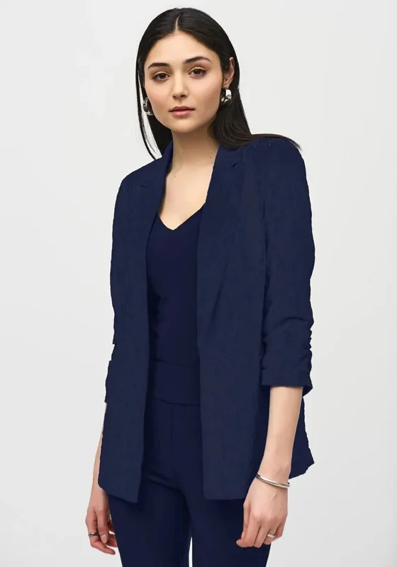 Joseph Ribkoff Woven Jacquard Boxy Blazer, Navy