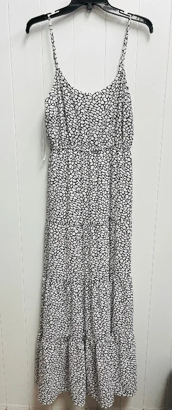 Dress Casual Maxi By Michael By Michael Kors In Black & White, Size: M