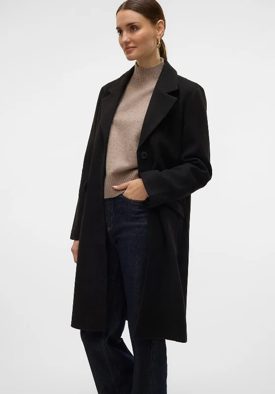 Vero Moda Fortune Sara Long Coat, Black