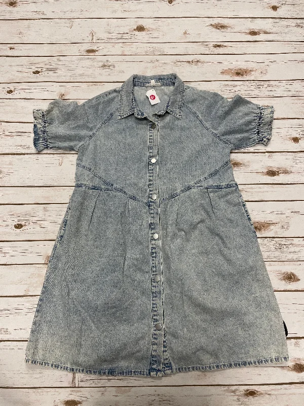 Dress Casual Midi By Newbury Kustom In Blue Denim, Size: L