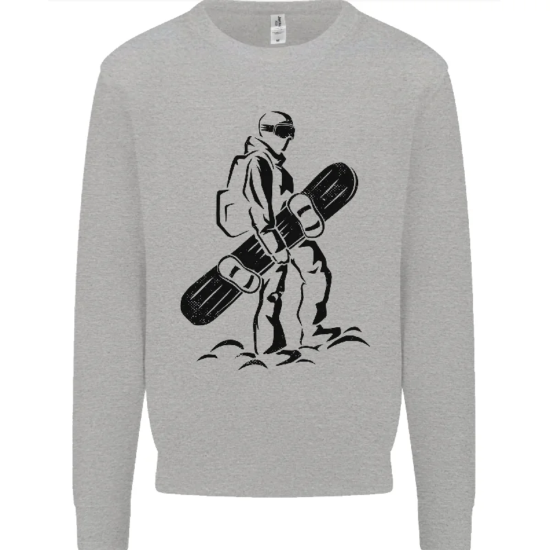 breathable workout hoodieA Snowboarder Snowboarding Winter Sports Mens Sweatshirt Jumper