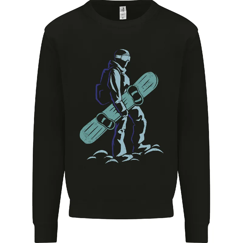 loose fit sports sweatshirtA Snowboarding Figure Snowboarder Mens Sweatshirt Jumper