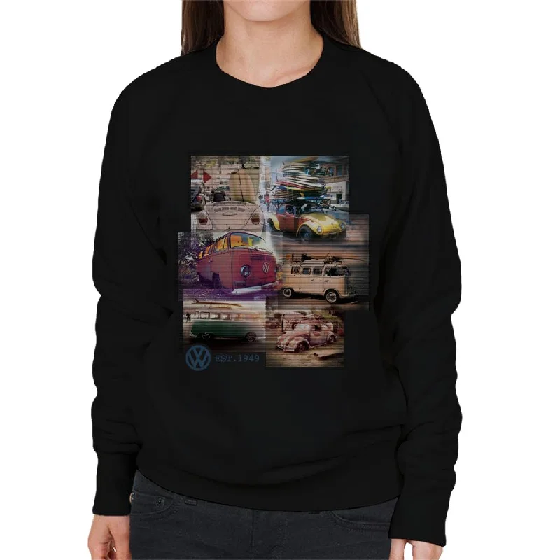 stylish sports hoodieVolkswagen Camper Beetle Montage Women's Sweatshirt