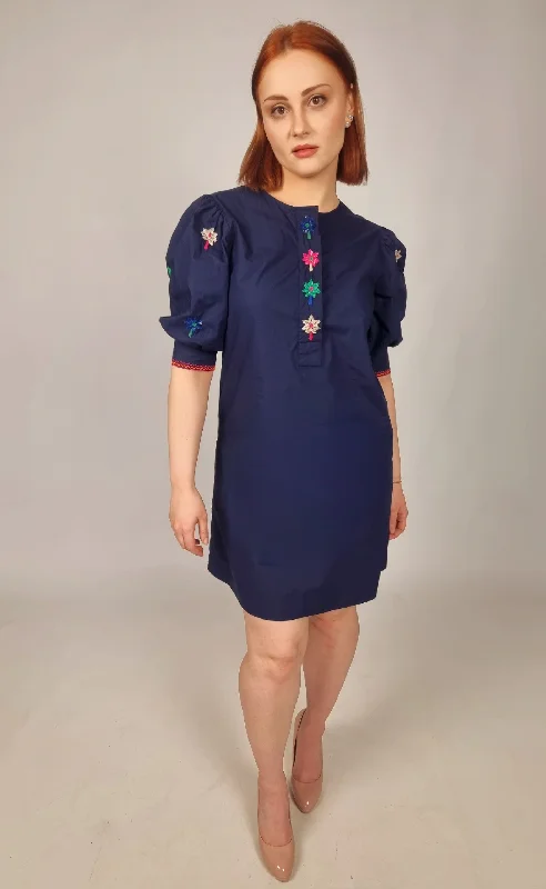 Vilagallo Dress Amber Navy