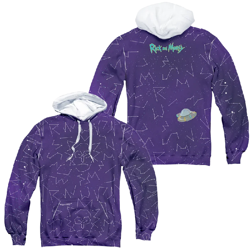 Rick and Morty Stars - All-Over Print Pullover Hoodie