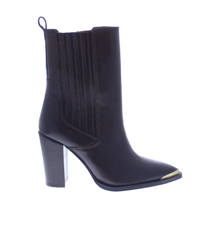 BRONX New Americana Coffee Bean Heeled Ankle Boot