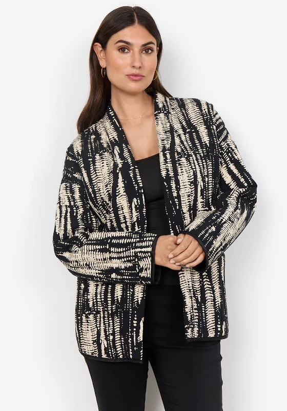 Soyaconcept Oline Patterned Padded Jacket, Black and Cream