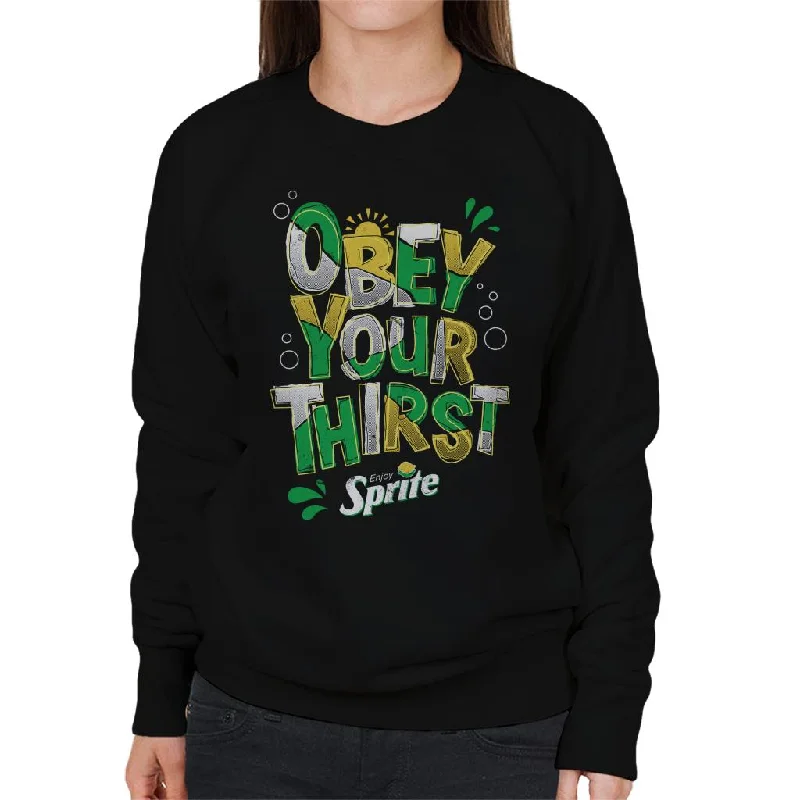 slim fit workout hoodieSprite Enjoy And Obey Your Thirst Women's Sweatshirt