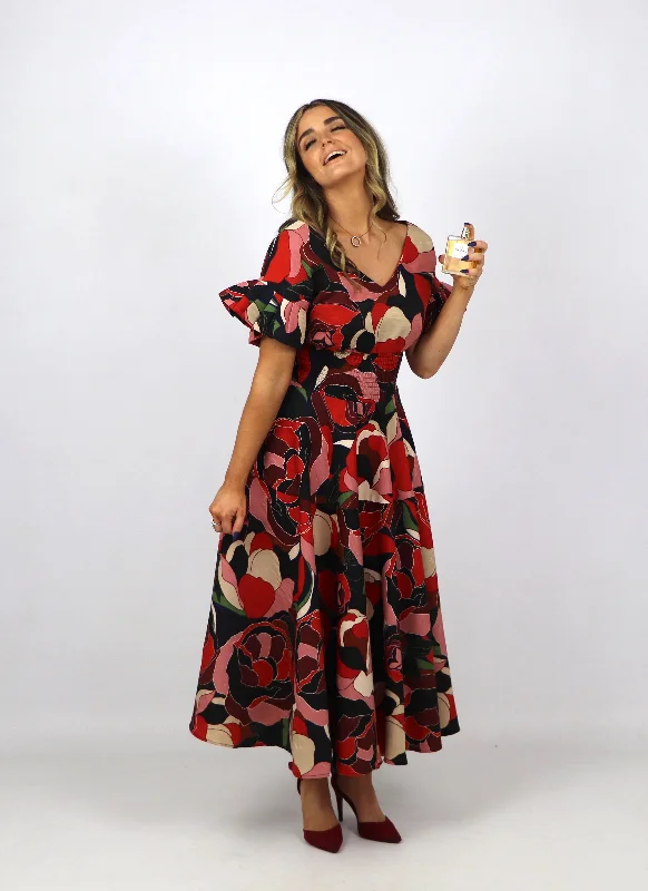 Lili Sidonio Modern 50's style printed dress