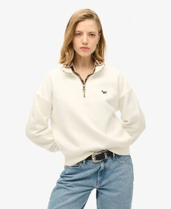 Essential Half Zip Sweatshirt | Off White