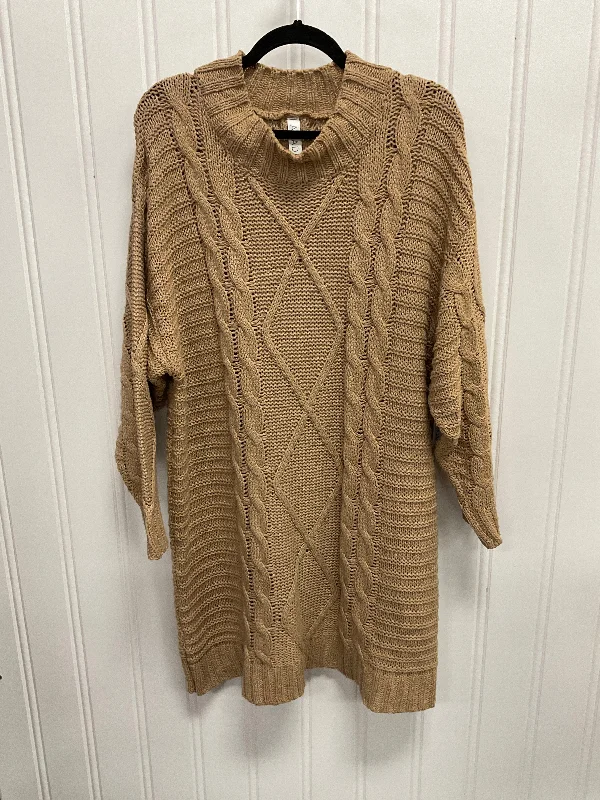 Dress Sweater By Amadi In Tan, Size: Xlp