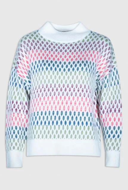 Md'M Geometric Textured Sweater