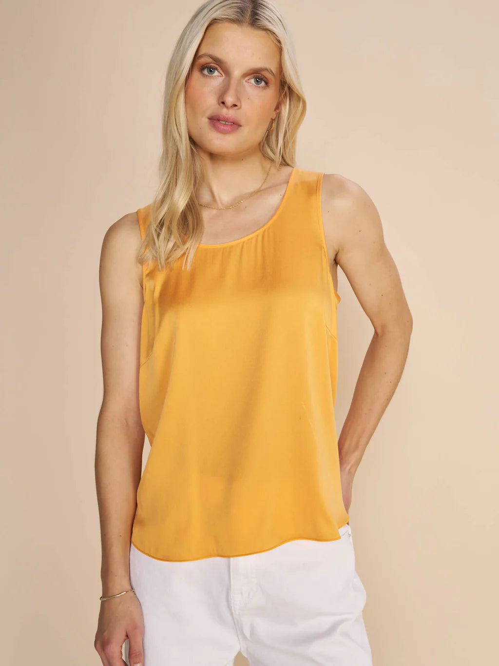 Mos Mosh Blazing Orange Astrid Silk Tank Top