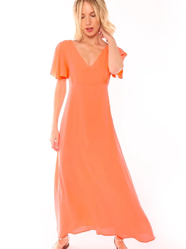 Vilagallo Flourscent Orange Dress