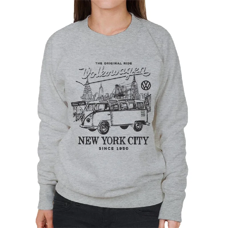 trendy gym wear hoodieVolkswagen Camper New York City The Original Ride Women's Sweatshirt