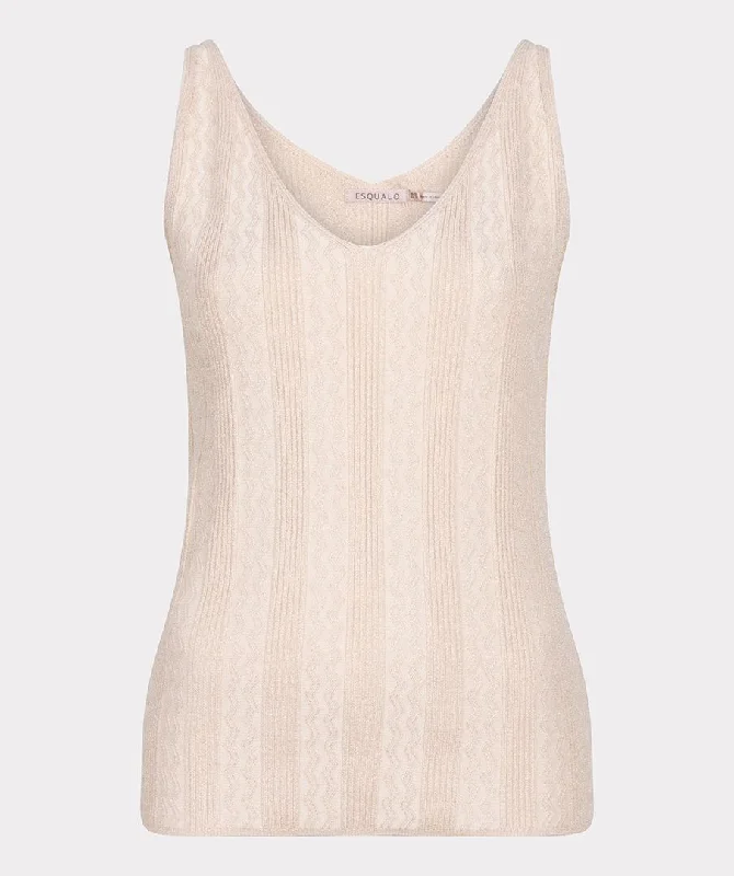 Esqualo Peach Lurex Singlet