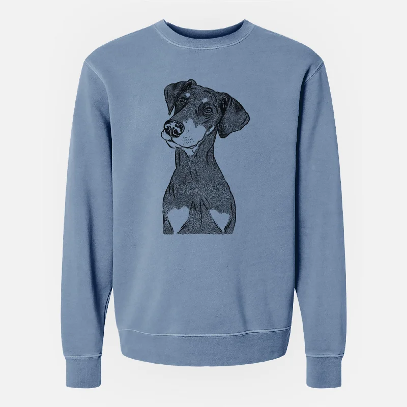 contemporary fitness sweatshirtBare Iroh the Doberman Pinscher - Unisex Pigment Dyed Crew Sweatshirt