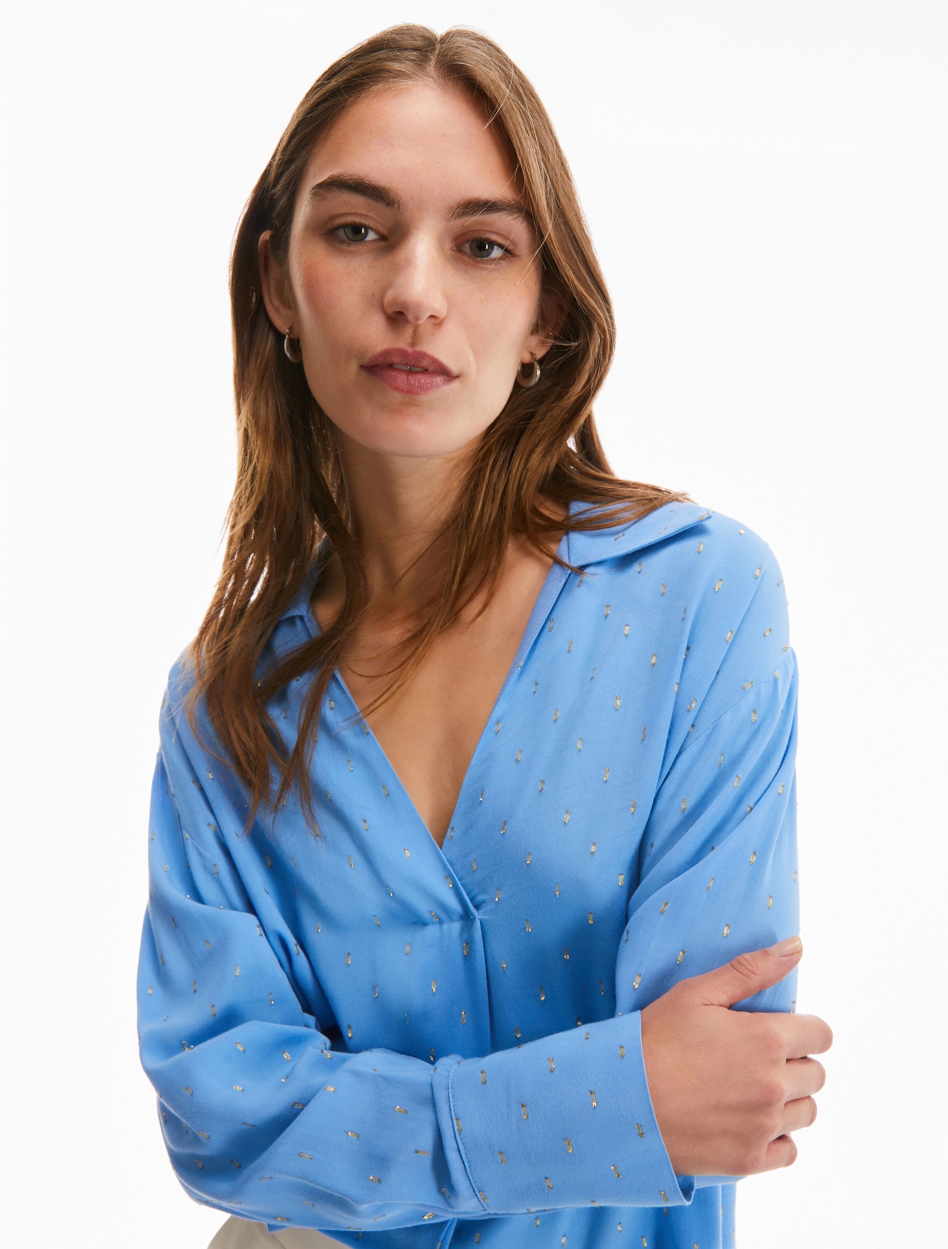 PENNYBLACK Blue Gold Fleck Camicia Shirt