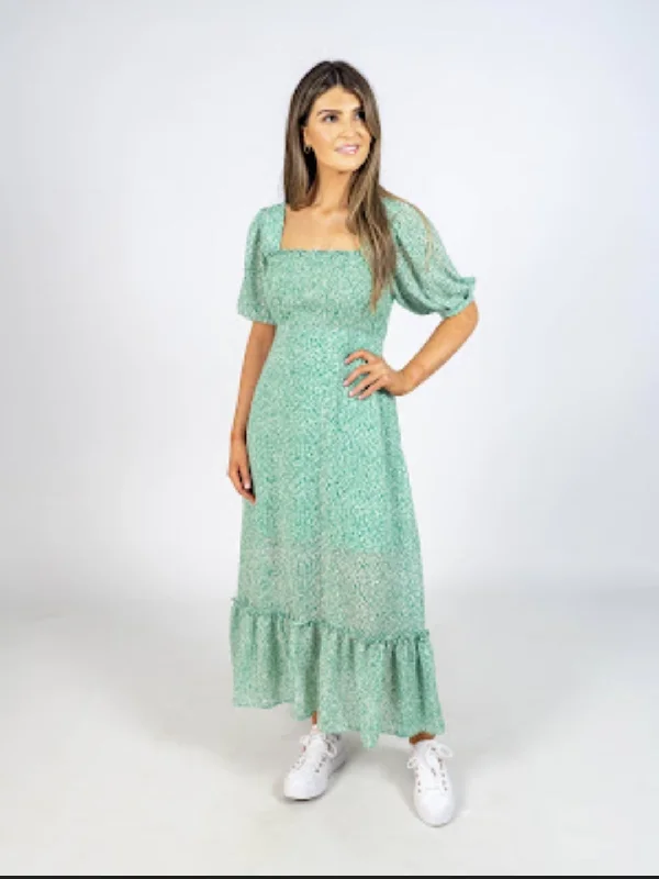 Traffic People Talmanca Green Maxi Dress