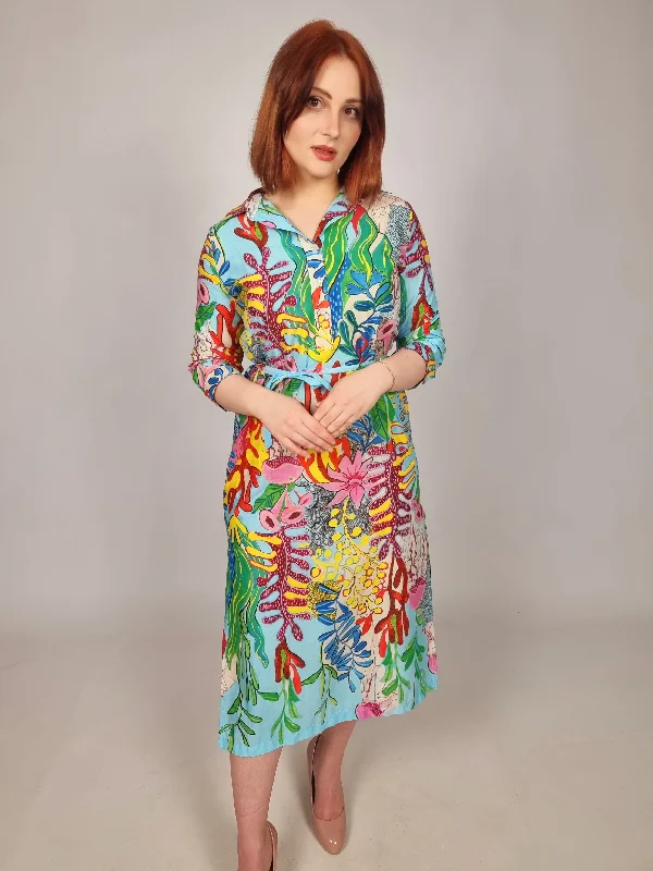 Vilagallo Marion Belize Print Dress