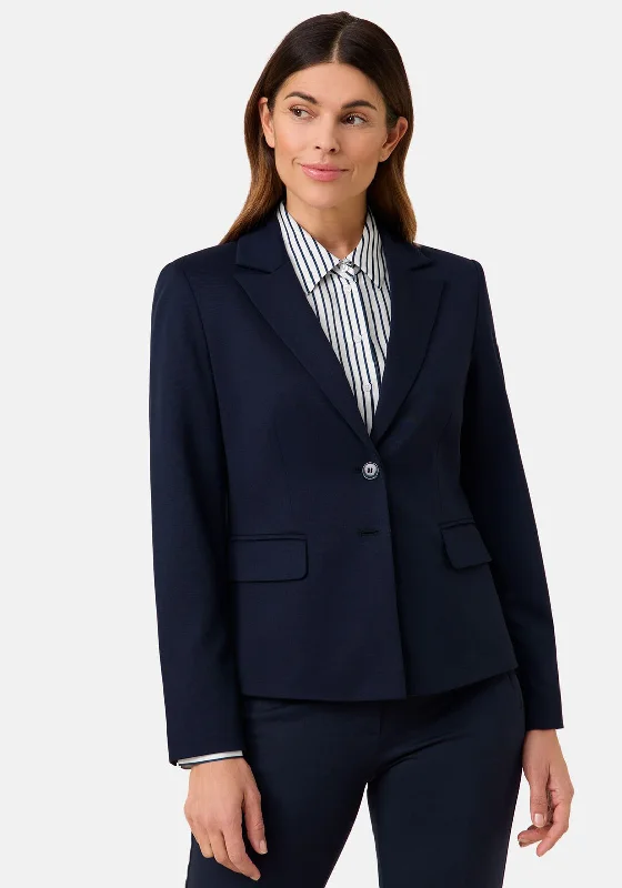 Gerry Weber Single Breasted Blazer, Navy