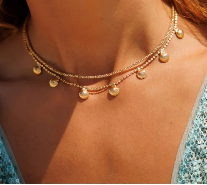 Caroline Svedbom Petite Shell Choker Gold