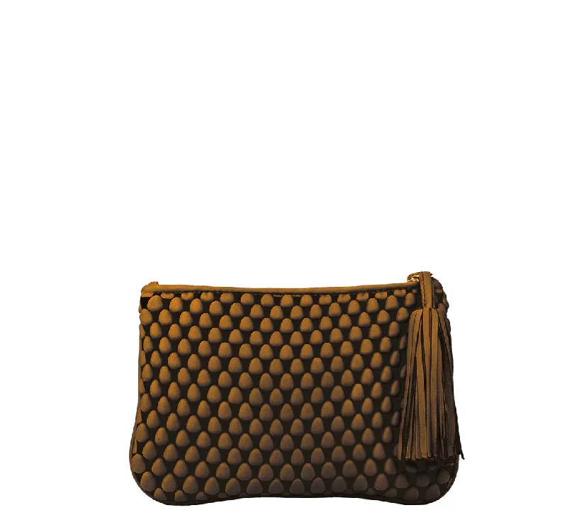 Tissa Fontaneda HO8L Large Spanish Nappa Pochette Caramel