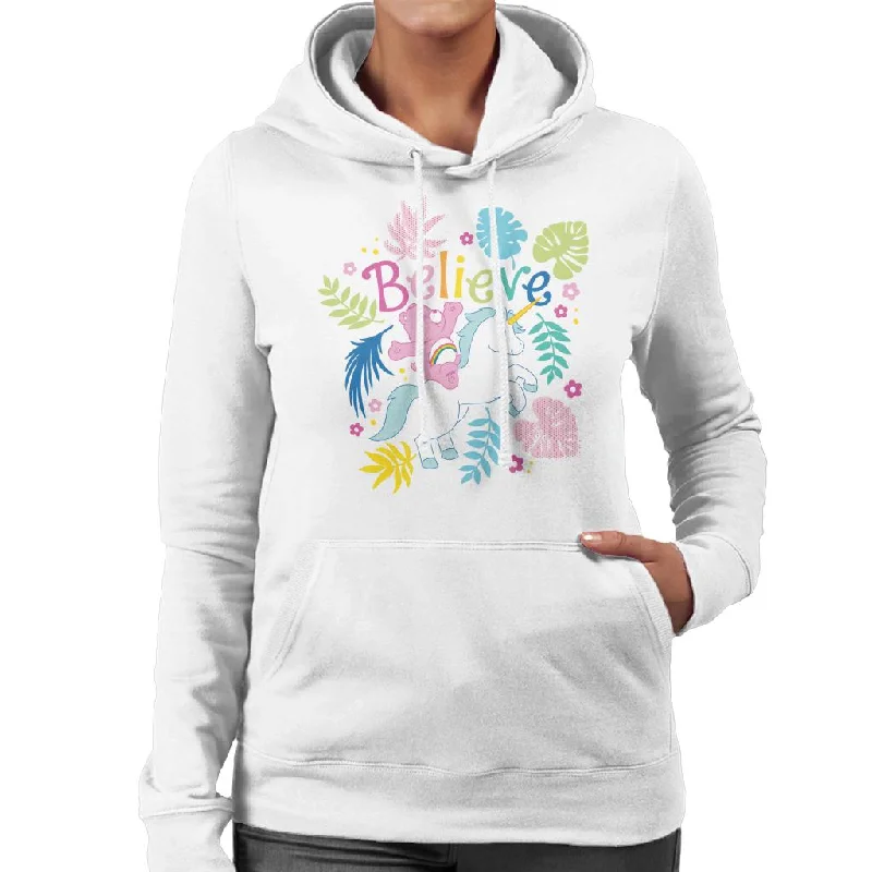 Care Bears Cheer Bear Unicorn Believe Women's Hooded Sweatshirt