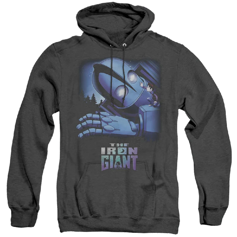 Iron Giant, The Giant And Hogarth - Heather Pullover Hoodie