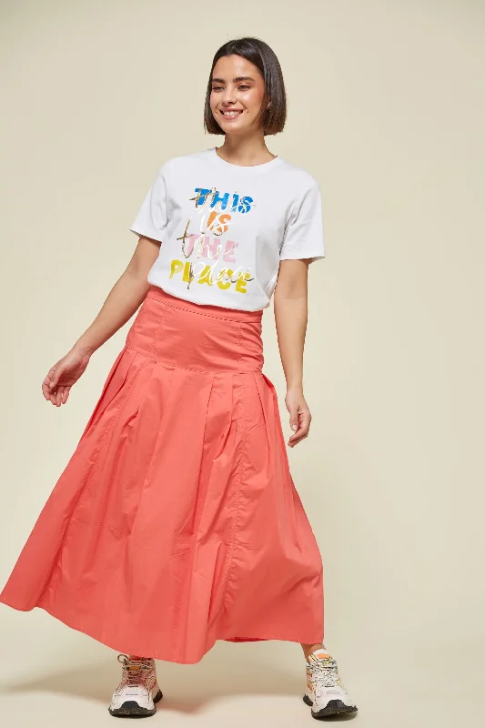 Md'M Coral Flared Skirt