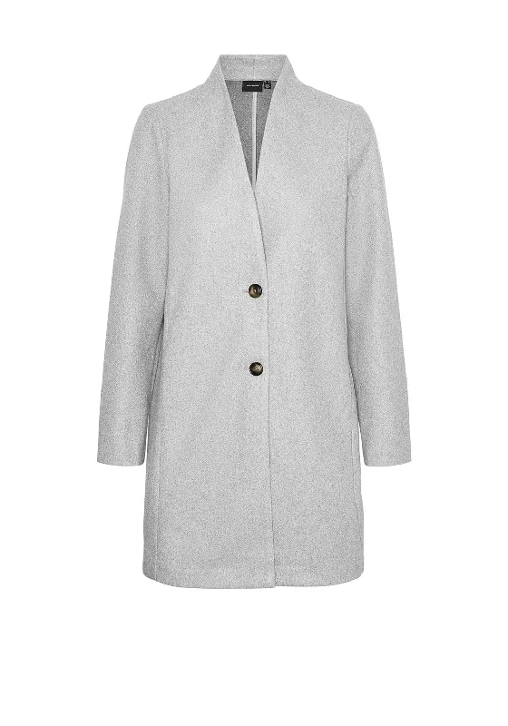 Vero Moda Dafnemalene Coat, Light Grey