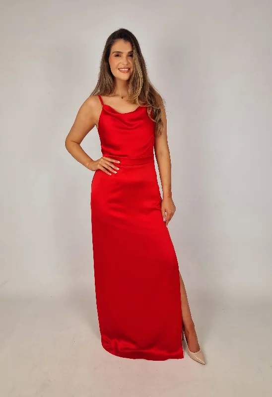 Laura Bernal Long Red Dress