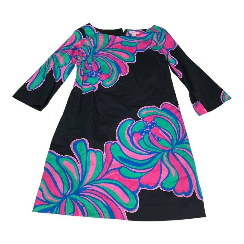 Dress Designer By Lilly Pulitzer In Black & Pink, Size: S