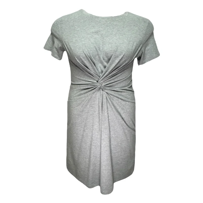 Knotted T-Shirt Dress Designer By Theory In Grey, Size: S